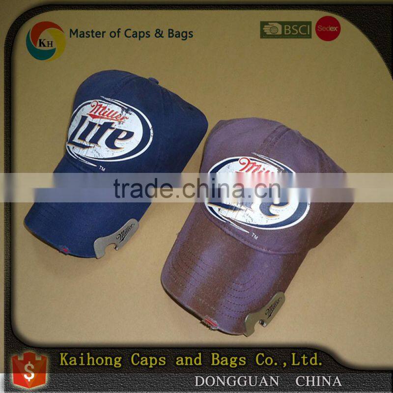 blank flat birm Snapback Cap with Beer Bottle Opener