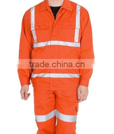 EN11612 100%cotton flame retardant workwear T/C 65/35 antistatic garment,waterproof oil repellent uniform