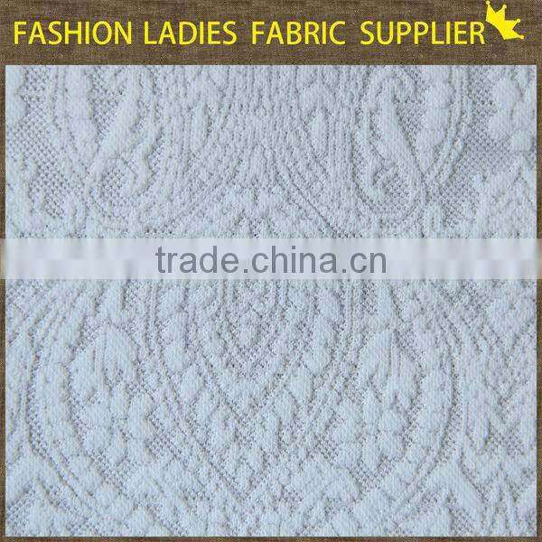 shaoxing textile New designs! poly/ctn jacqaurd fabric,ladies' wearing fabric 270gsm frivolous dress order jacquard fabrics