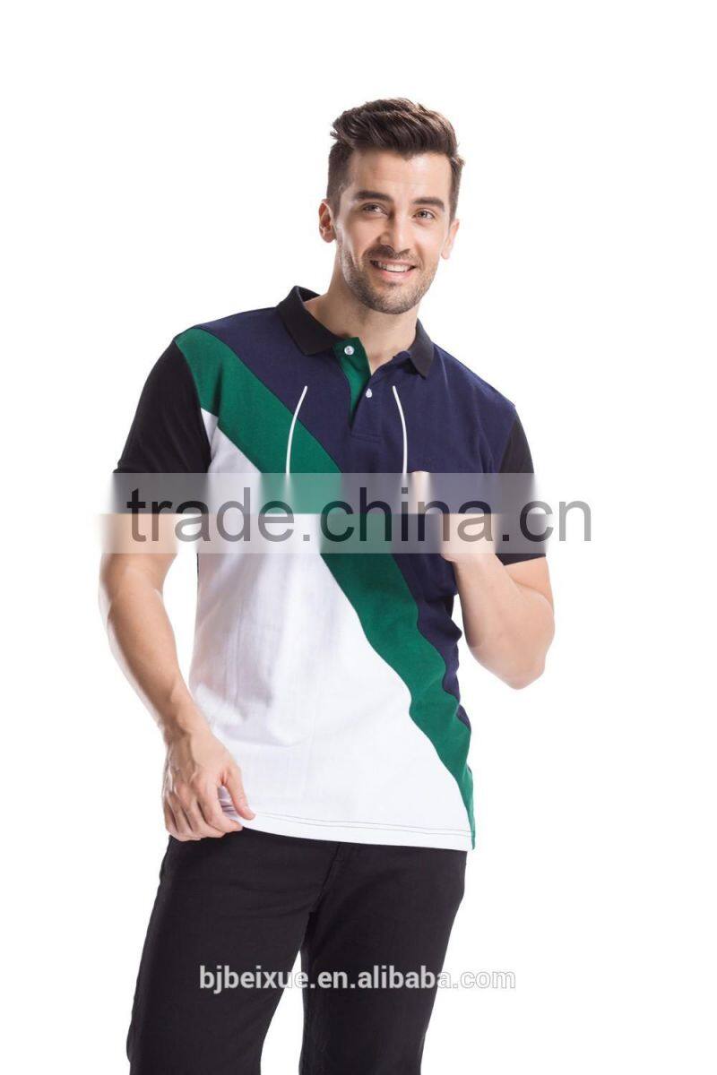 2016 OEM service stylish latest design custom cotton polyester spandex man polo shirt golf