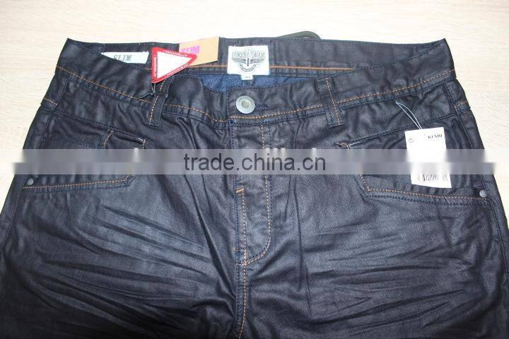 GZY China manufacture selling fashion innovative design 100% cotton mens jeans pants straight casual stock