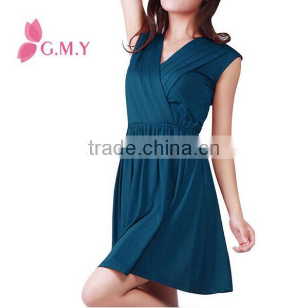 Women's r Deep V-Neck sleeveless Prom Dress