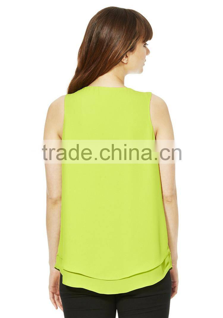 Plus size design Double Layer Swing Vest cheap tank tops