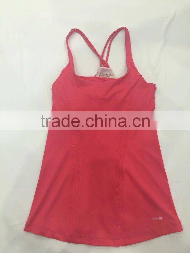 Ladies sexy hot selling sports vest running top