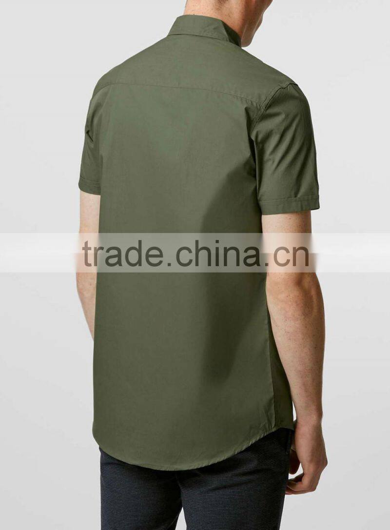 wholesale mens shirt short sleeve shirt with pocket latest design shirt