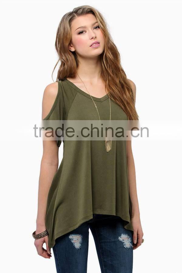 2016 summer women strapless V-neck T-shirt sexy girls tops