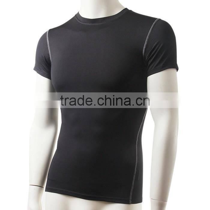 Men's Compression Tight Underwear Men Suit Base Layer Short Sleeve T-Shirts Muscle Sportwear Athletic Sports Gym Running T-Shirt