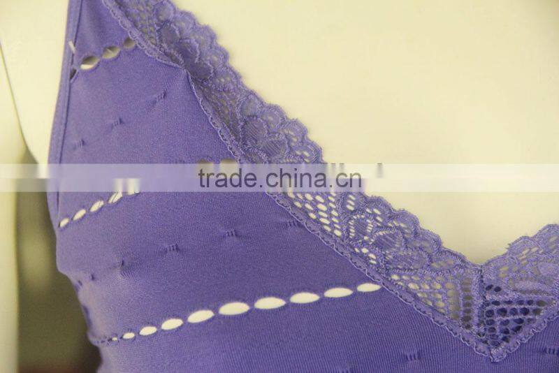 high quality women camisole lace ladies camisole with hole line