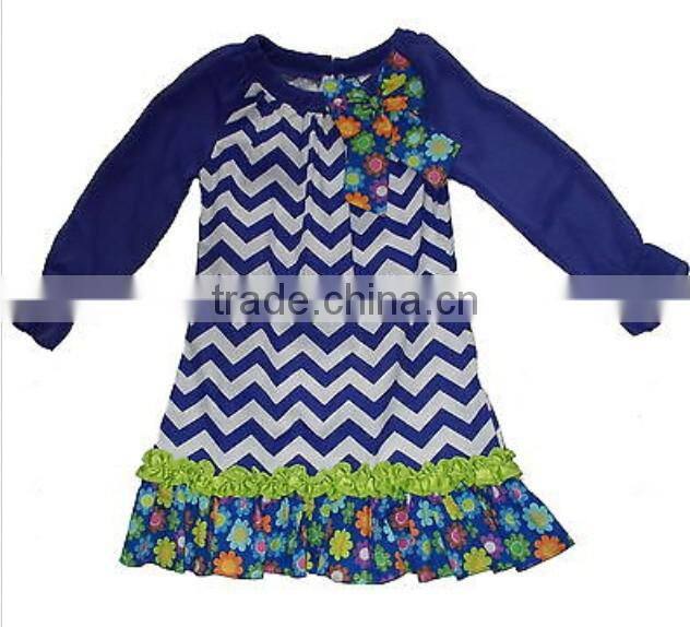China Supplier baby girl remake Easter dress kids birthday party dresses infant girl chevron remake frock design
