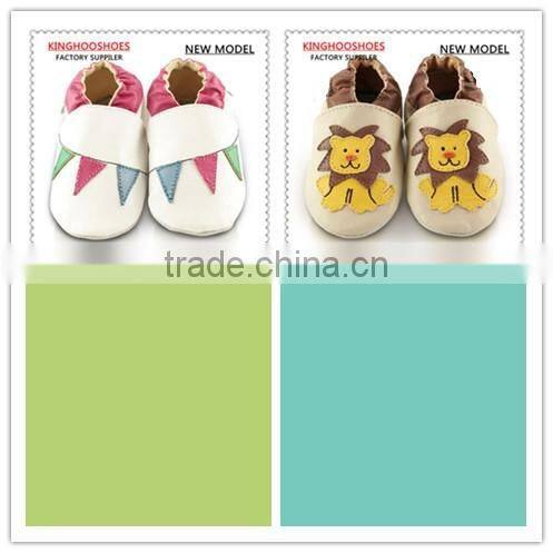 2016 fox design cute pattern genuine cow leather baby shoes