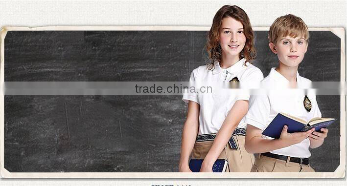 Juqian 2016 custom high class polo school wear Wholesale unisex latest designs Primary school uniform