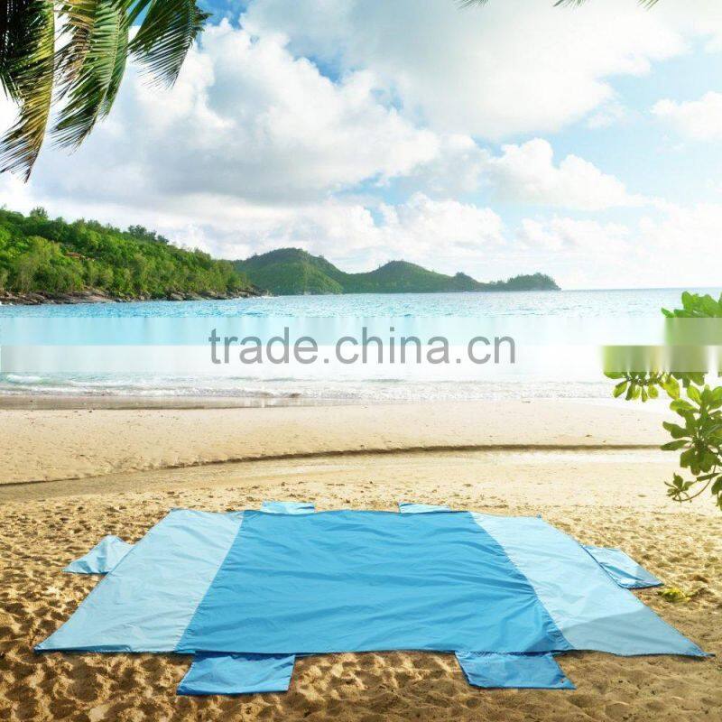 Sand Free Waterproof Foldable Ripstop 210T Nylon/polyester Beach/Picnic Blanket Mat