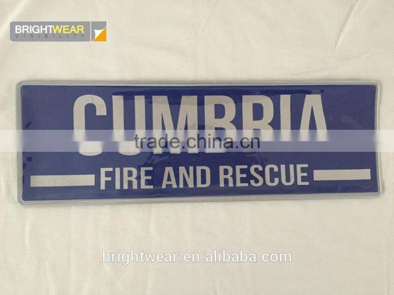 PVC relfective patch with different logo or letter or printing