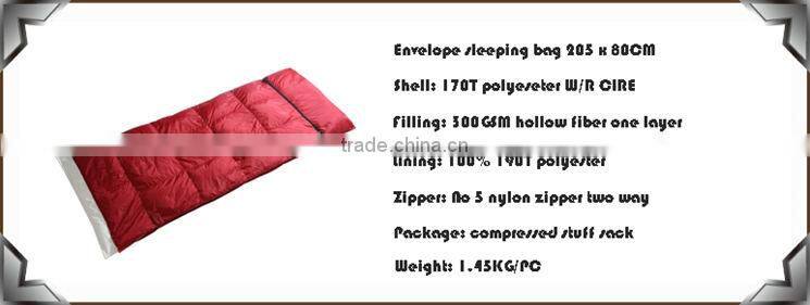 NEW DESIGN envelope zipped sleeping bag 205x80cm