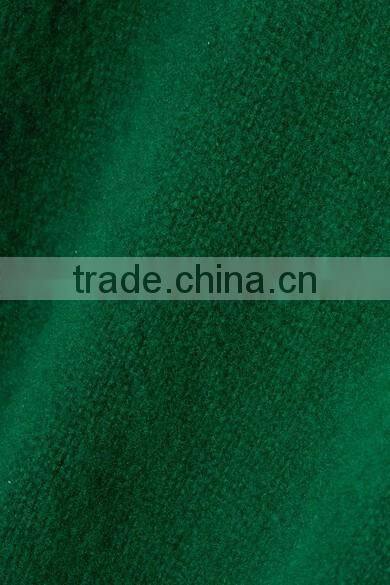 Slips On Wholesale High Quality Cropped Cashmere Sweater of Green Color