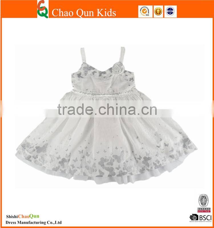 2015 new arrival elegant white princess formal party kids dress