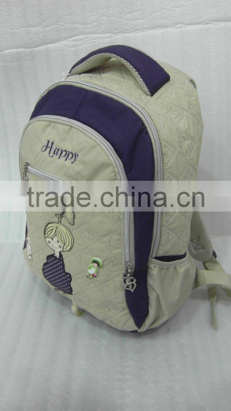 2017 latest custom new design girls school bag backpack