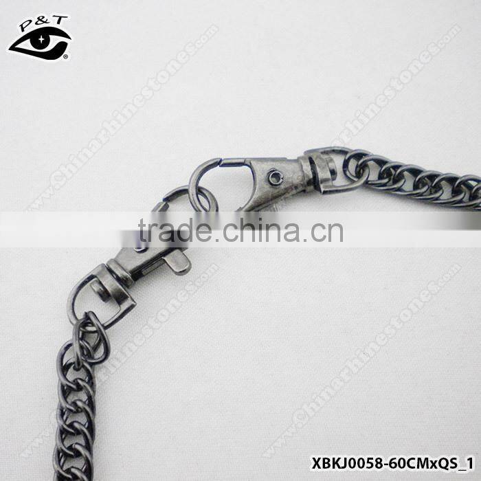 60CM Gunmetal Metal Chain Decorative colored chains for bags