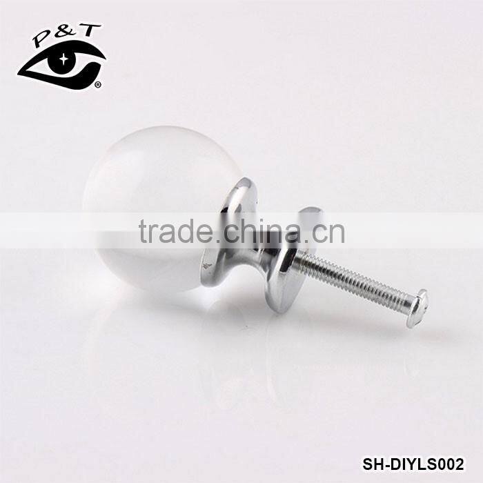 30MM White Round Crystal Ball Door Handle