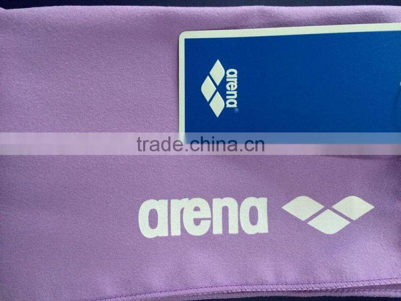 Arena yellow suede microfiber towel ,microfiber swimming towel