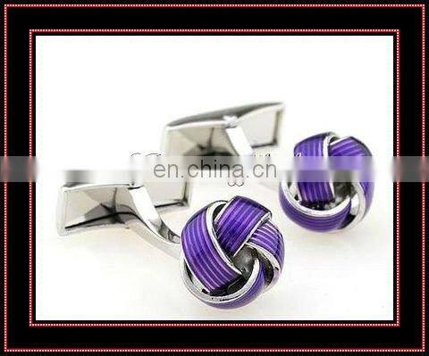 fashion enamel metal knot cuff-links
