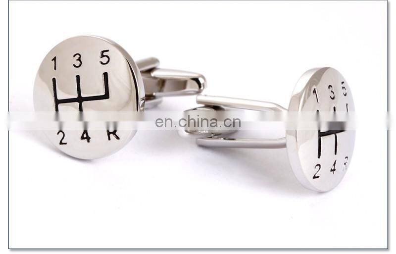 Hot Sale Silver Car gears Men Cufflinks