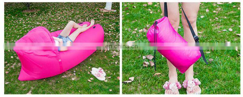 Hot selling on Amazon Inflatable lounge bag hammock air soft ship bed banana sofa