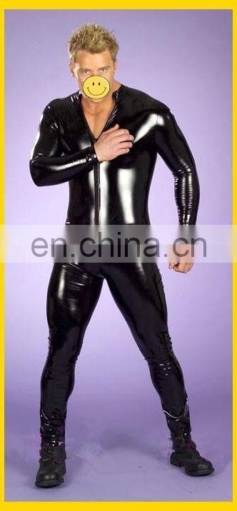 Sexy latex rubber catsuit for men, latex full body catsuit