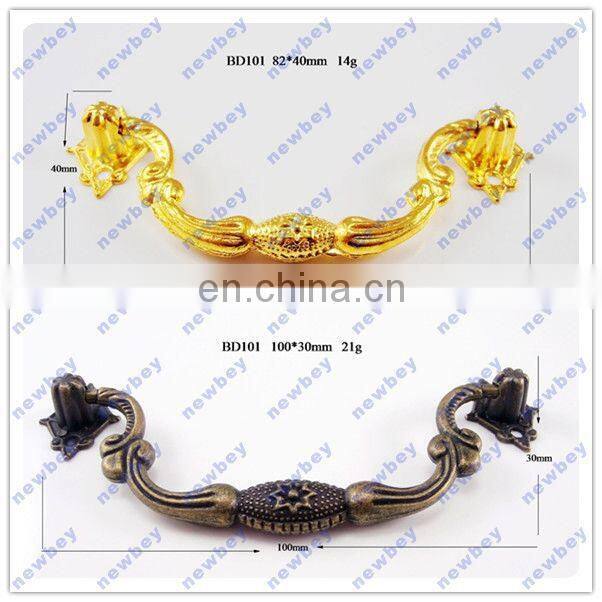Antique brass wooden jewelry box handle BD101 in 100mm