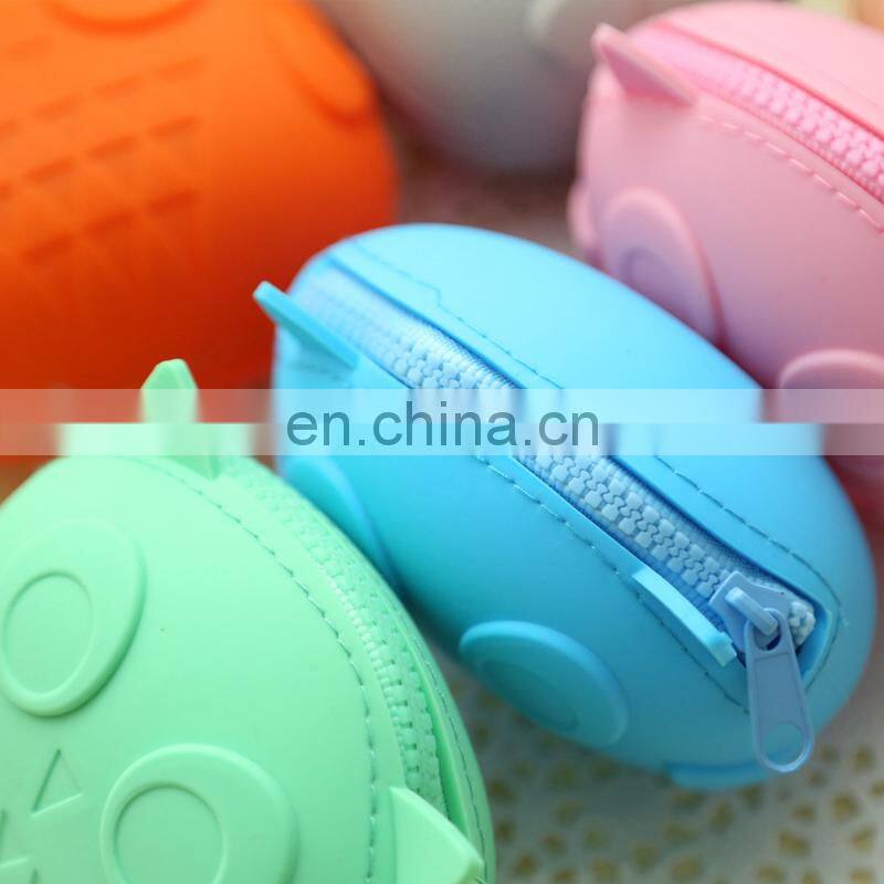 Promotion Mini Owl Shape Coin Bag Women Clutch Key Purse Pouch Silicone Fancy Ladies Cartoon Wallet