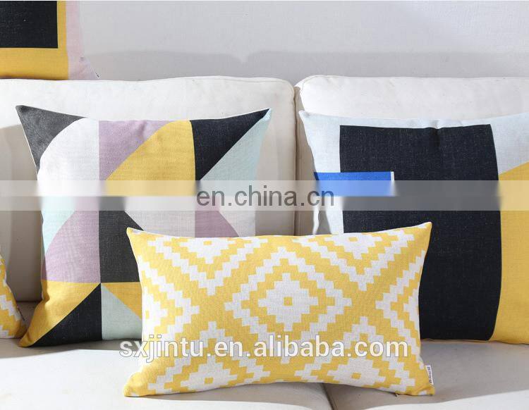 Home decorative Custom Printed Linen Sofa Throw Pillow case cover