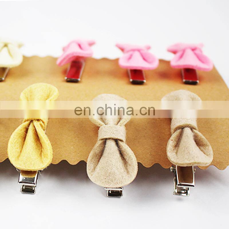 Candy Colors Felt Bow Hair Clips