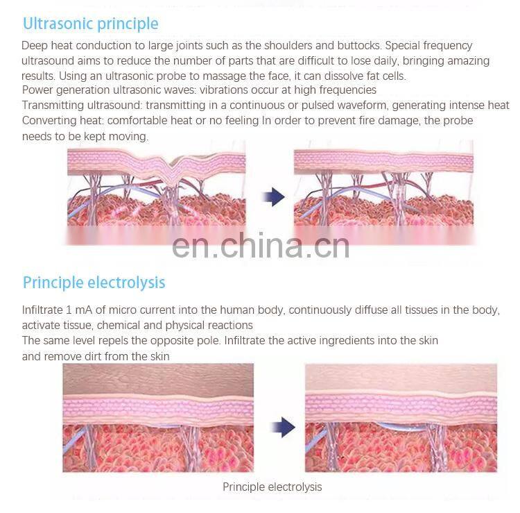 Multi-function beauty equipment 8 in 1 ultrasonic machine facial lifting machine