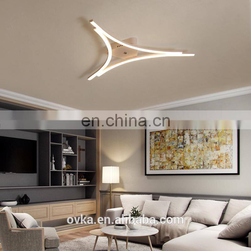 Creative line acrylic ceiling lamp hot bedroom lamp