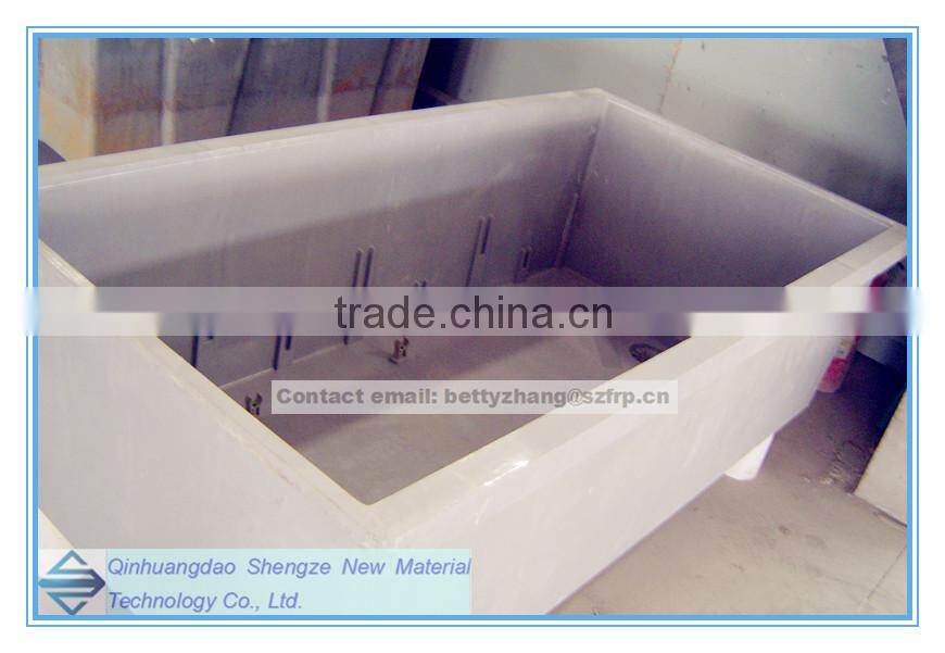 FRP fish farm tank, gel coating surface treatment, fish farming application tank