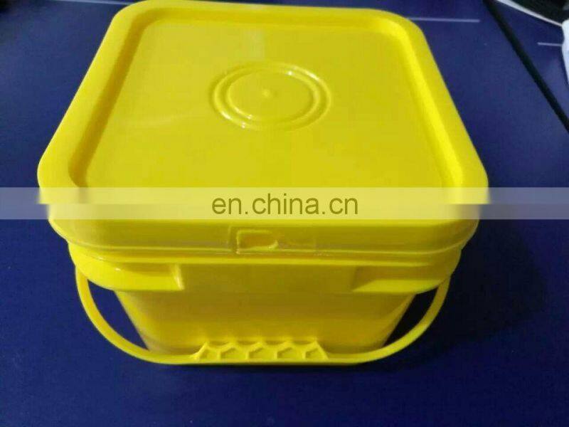 SGS certification 8L square plastic bucket for food packing with sealing lid