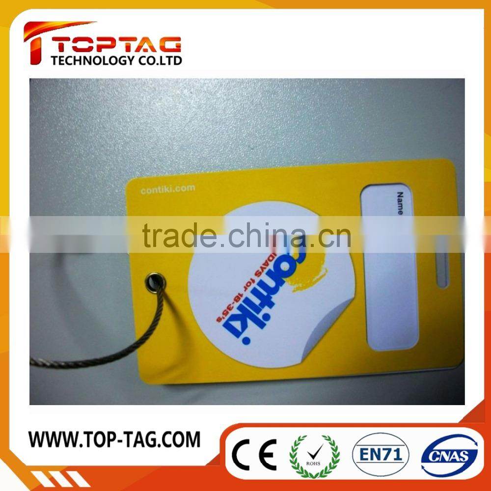 2015 eco-friendly hot sale plastic soft pvc custom luggage tag for airport