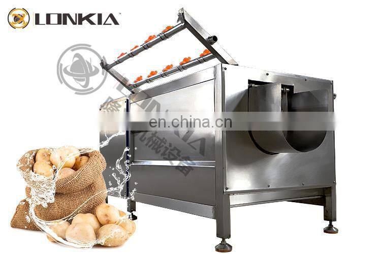 Vegetable carrot brush washing cleaning machine potato ginger brush roller washer and peeler machine