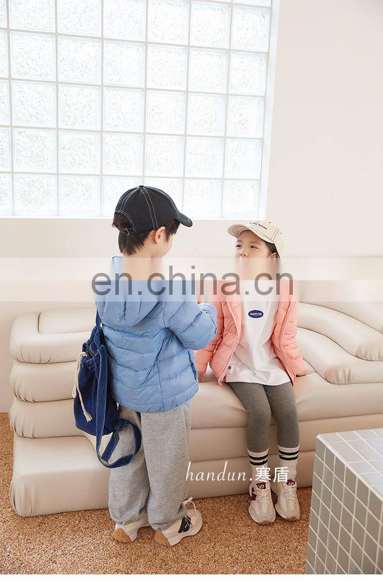 Handun's new children's down jacket Lightweight children's clothing boys and girls jackets hooded children's down jackets