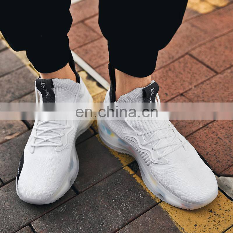 2021 spring and autumn new cross-border trend three air cushion avant-garde luminous men's casual plus size sneakers