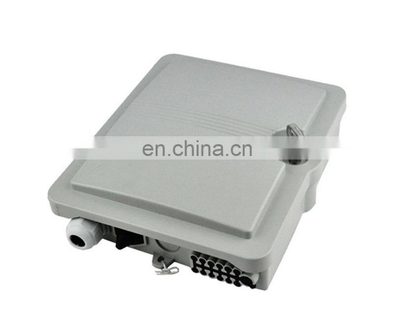 MT-1401 Cheap price pole mount type outdoor waterproof PP plastic 8 core small fiber optic junction box with 1x8 PLC splitter