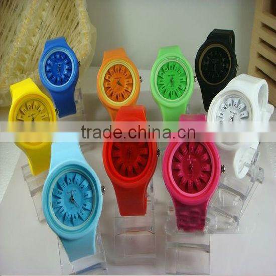 TM-2808 colorful fashion jelly silicon watch bracelet watches