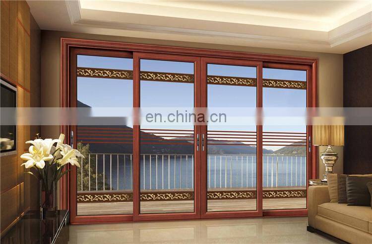 Custom size uganda aluminum wood sliding window and door design