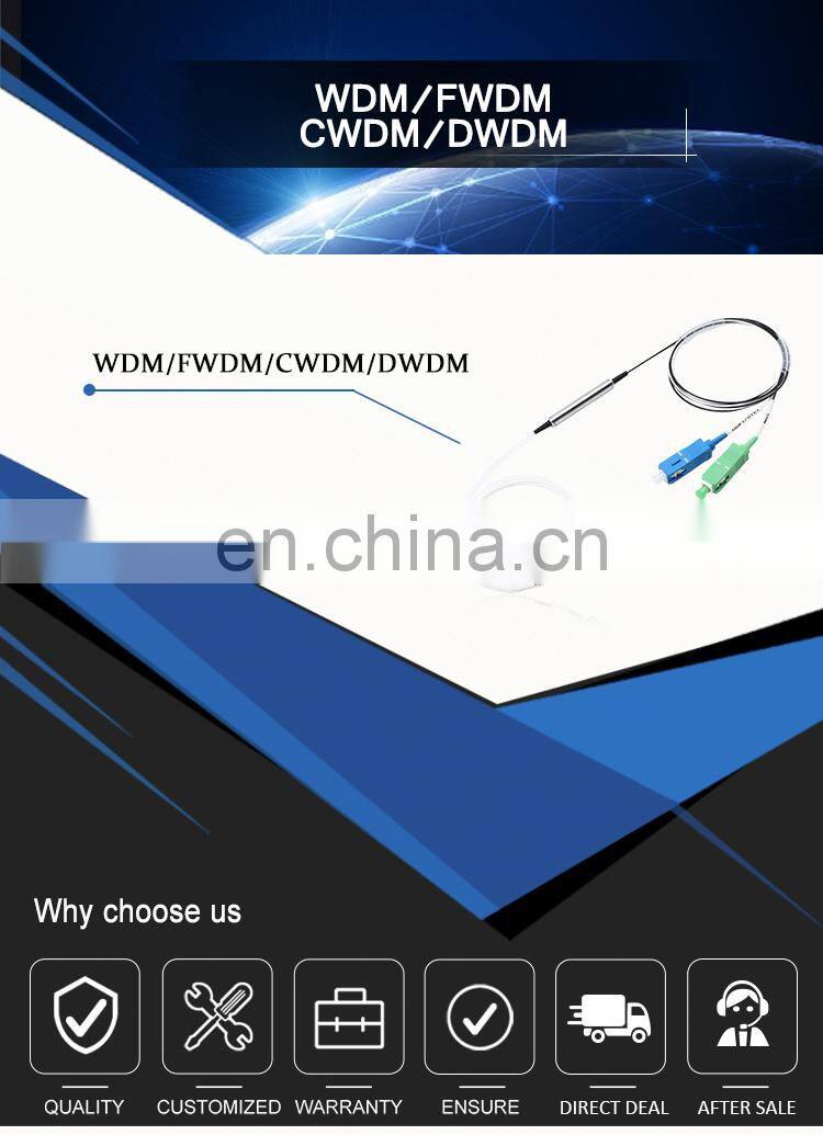 3 Ports FTTH Wdm 1310 1490 1550 Fwdm Steel Tube Fwdm