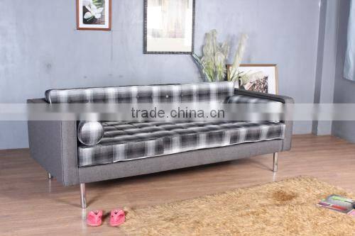 Elegant Fabric Leisure Sofa with Footstool