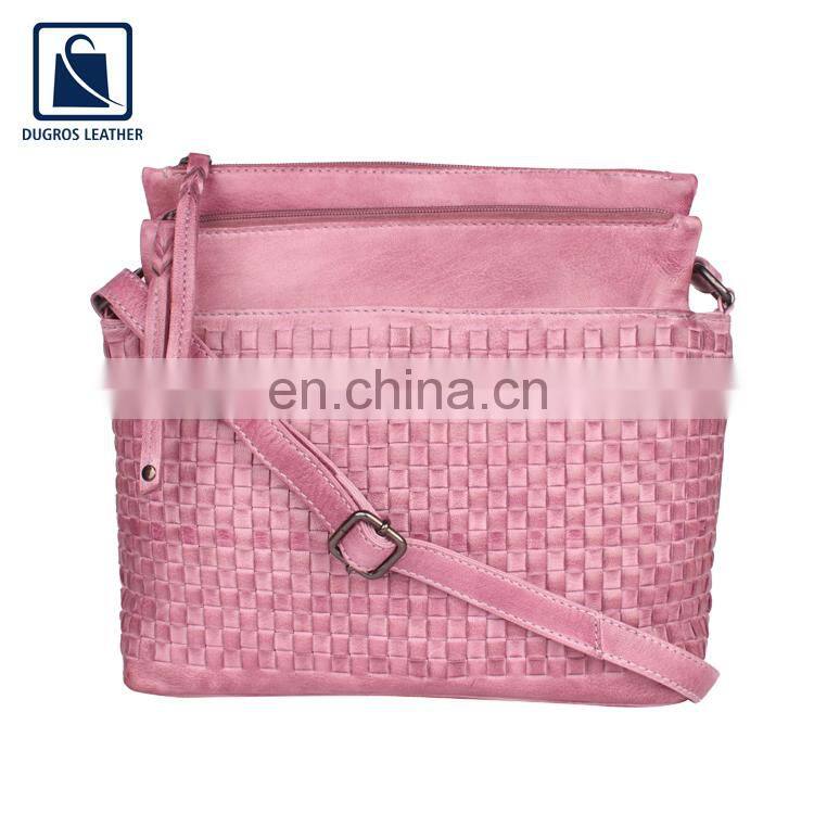 Factory Price Optimum Quality Stylish Fashion Modern Design Genuine Leather Women Sling Bag for Bulk Purchase