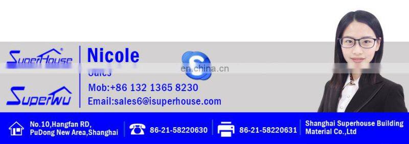 Superhouse Wood Grain Color Exterior Bi Folding Door Aluminium Glass Folding Door