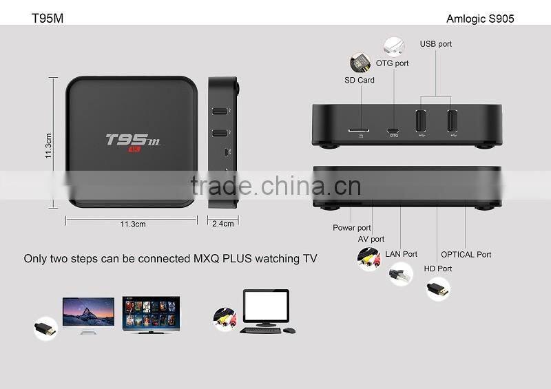 2016 Consumer Electronics 2G DDR3 Android TV Box Digital Satellite Receiver T95M Android TV Box