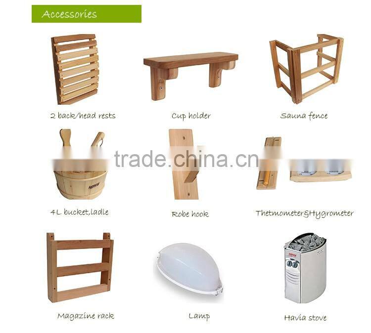 Wholesale 4-6 person outdoor Spa Wooden barrel sauna room