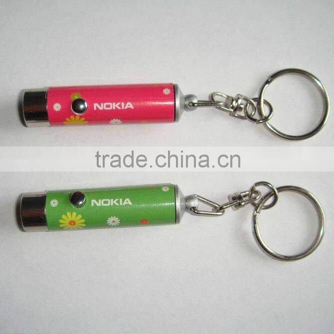 min led flashlight keychain,led metal torch keychain,led keychain light for promotional gifts,custom logo le d keychain ,